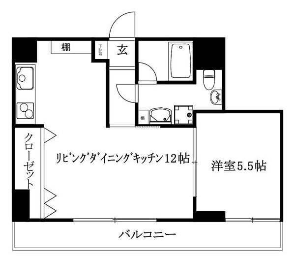 エスペランサ勝山 603 号室｜愛媛県松山市勝山町2丁目(賃貸マンション1LDK・6階・47.16㎡)の写真 その2