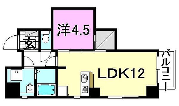 ライフコート湊町 602 号室｜愛媛県松山市湊町3丁目(賃貸マンション1LDK・6階・44.90㎡)の写真 その2