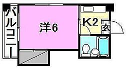 メゾンソフィア2 1Kの間取図画像