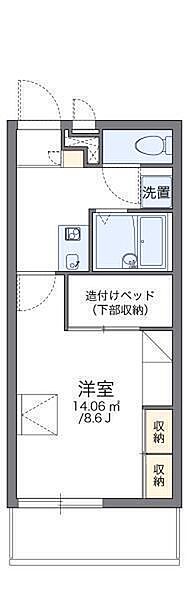 レオパレスグランドカメリア6 107 号室｜愛媛県松山市居相4丁目(賃貸マンション1K・1階・23.18㎡)の写真 その2