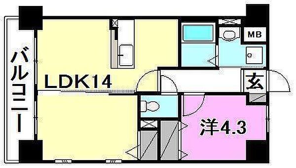 フォレスト・グランテラス 201 号室｜愛媛県東温市志津川(賃貸マンション1LDK・2階・43.20㎡)の写真 その2