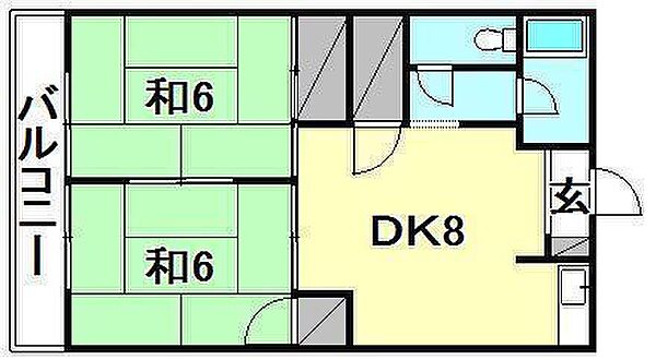 オックスフォードサーカス保免 306 号室｜愛媛県松山市保免中2丁目(賃貸マンション2DK・3階・49.14㎡)の写真 その2