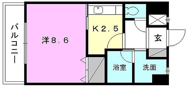 ロイヤルビラ南小坂 302 号室｜愛媛県松山市小坂1丁目(賃貸マンション1K・3階・29.20㎡)の写真 その2