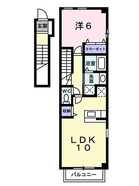 リヴァーパーク2A・B・C・D棟 B201 号室｜愛媛県松山市森松町(賃貸マンション1LDK・2階・44.90㎡)の写真 その2