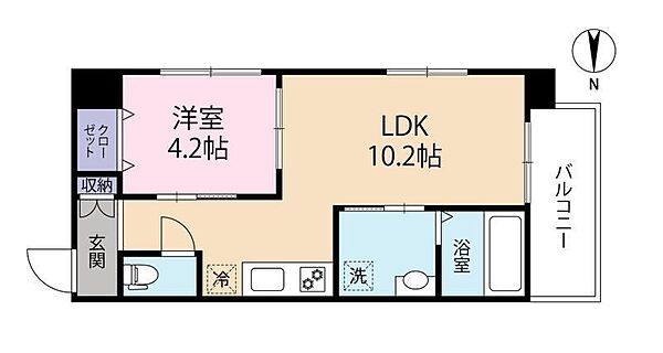 ルスト味酒町 803 号室｜愛媛県松山市味酒町2丁目(賃貸マンション1LDK・8階・34.44㎡)の写真 その2