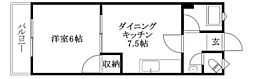 道後樋又クライム・ユー 1DKの間取図画像