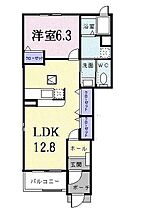 メリーブライト A-101 号室 ｜ 愛媛県伊予市下吾川（賃貸アパート1LDK・1階・46.49㎡） その2