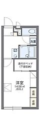 レオパレスシェルフィード山越 1Kの間取図画像