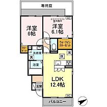 グレイス　ソシアM C103 号室 ｜ 愛媛県伊予郡松前町伊予郡筒井（賃貸アパート2LDK・1階・56.98㎡） その2