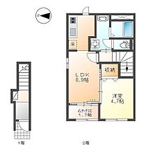 ベントレークオーレ 201 号室 ｜ 愛媛県松山市余戸中5丁目（賃貸アパート1LDK・2階・42.34㎡） その2