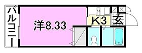 メゾンド立花 202 号室 ｜ 愛媛県松山市立花5丁目（賃貸マンション1K・2階・23.25㎡） その2