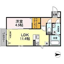 蓮（REN） 203 号室 ｜ 愛媛県松山市中村2丁目（賃貸アパート1LDK・2階・41.01㎡） その2