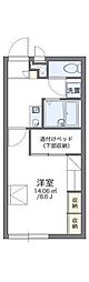 レオパレスサンタローザ 1Kの間取図画像