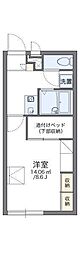 レオパレスソレーユ 1Kの間取図画像