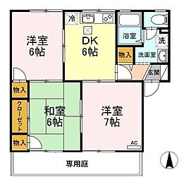 コンフォートA 3DKの間取図画像