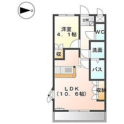 ドリームハウス 1LDKの間取図画像