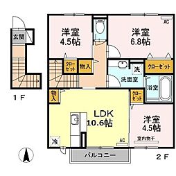 スペリアージュ B203 号室 1階3LDKの間取り
