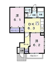 間取図画像 2DK
