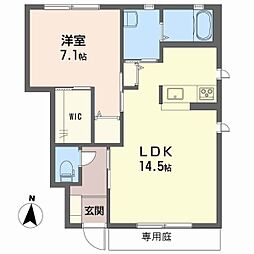 ボヌール針田 1LDKの間取図画像