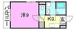 間取図画像 1K