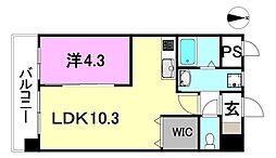 メイフェア南江戸プレミアム 1LDKの間取図画像