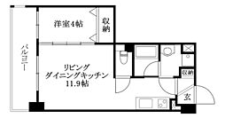 アーバン道後今市 1LDKの間取図画像
