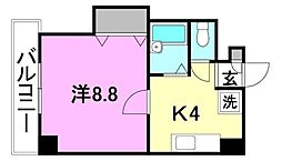 ファミールハイツ 1Kの間取図画像