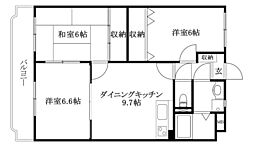 ユーミー平松 3DKの間取図画像