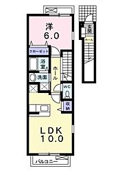 ブルームンA 1LDKの間取図画像