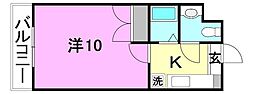 ハーバルフラット 1Kの間取図画像
