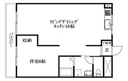 スカイビル生石 2LDKの間取図画像