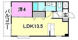 ルナピエーノ 1LDKの間取図画像