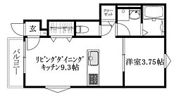 LUMIELE高岡 1LDKの間取図画像