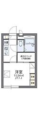 レオパレスシェルフィード山越 1Kの間取図画像
