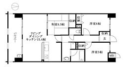 アルファステイツ道後 3LDKの間取図画像