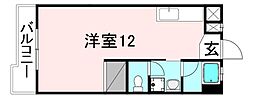 カサブランカ駅前 ワンルームの間取図画像