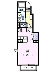 ミニヨン2B ワンルームの間取図画像