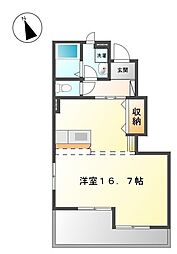 BIGフォレスト小坂 ワンルームの間取図画像
