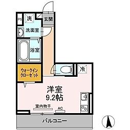 ラウレア ワンルームの間取図画像