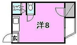 オックスフォードサーカス春日町別館 ワンルームの間取図画像