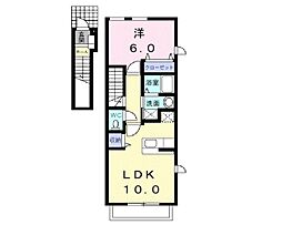 リーヴi2 1LDKの間取図画像