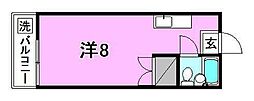 カーサジューロ ワンルームの間取図画像