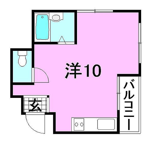 清水マンション 204 号室｜愛媛県松山市清水町4丁目(賃貸マンション1R・2階・23.10㎡)の写真 その2