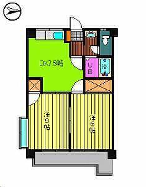 メゾン大塚 601 号室｜愛媛県松山市空港通2丁目(賃貸マンション2DK・6階・40.50㎡)の写真 その2