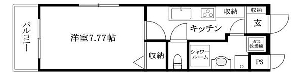 αプレミアム松末 208 号室｜愛媛県松山市松末2丁目(賃貸マンション1K・2階・26.50㎡)の写真 その2