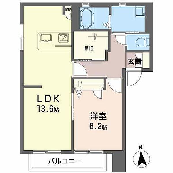 バリュージュ大西 201 号室｜愛媛県松山市余戸西1丁目(賃貸アパート1LDK・2階・50.04㎡)の写真 その2