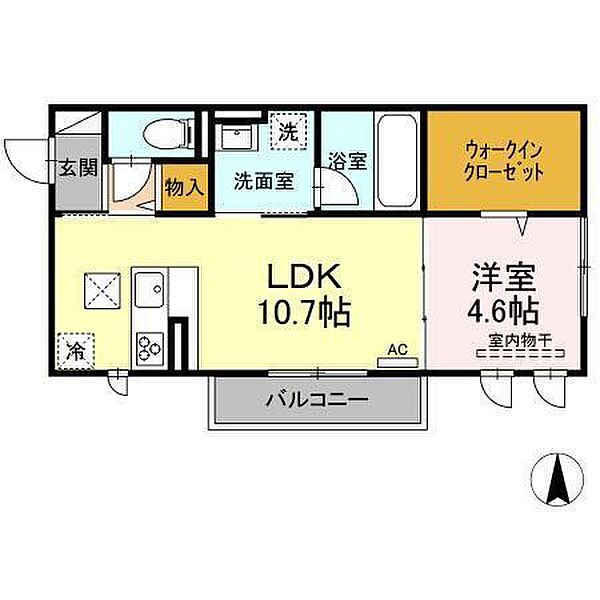 セントラル南江戸 103 号室｜愛媛県松山市南江戸5丁目(賃貸アパート1LDK・1階・41.75㎡)の写真 その2