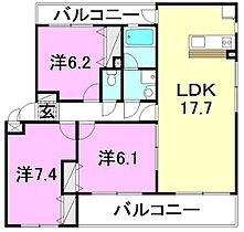 永田マンション2 101 号室 ｜ 愛媛県松山市保免上1丁目（賃貸マンション3LDK・1階・74.35㎡） その2