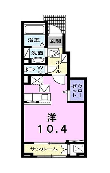 サンローレル 105 号室｜愛媛県東温市見奈良(賃貸アパート1R・1階・32.43㎡)の写真 その2