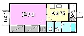 ハイブリッジA棟 203 号室 ｜ 愛媛県松山市北土居1丁目（賃貸アパート1K・2階・30.28㎡） その2